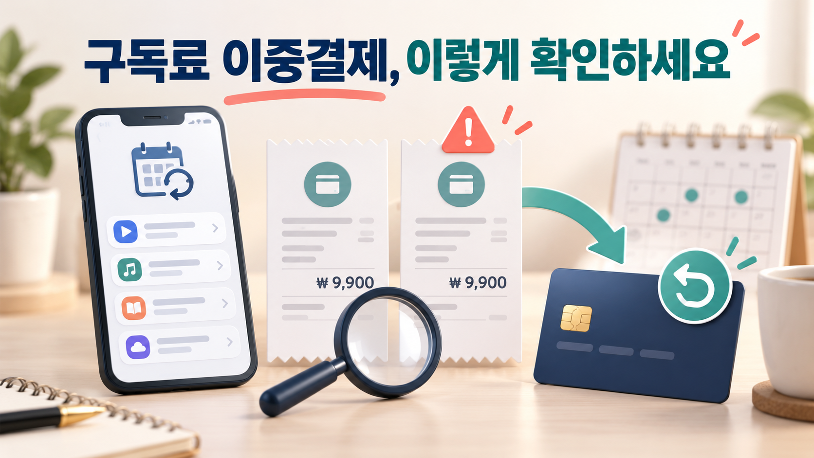 구독료 이중결제 확인과 환불 절차