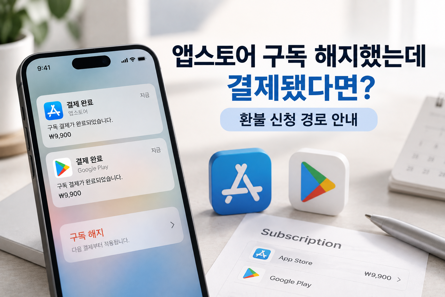앱스토어 구독 결제와 환불 안내