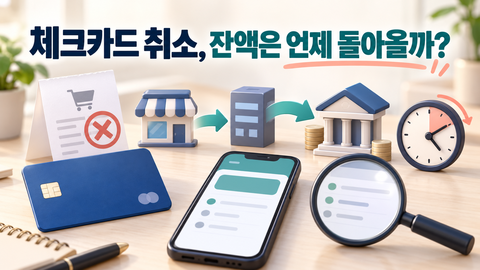체크카드 취소 후 잔액 환급