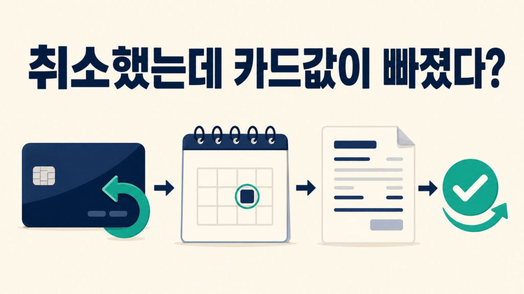 카드 취소 후 청구·환급 흐름